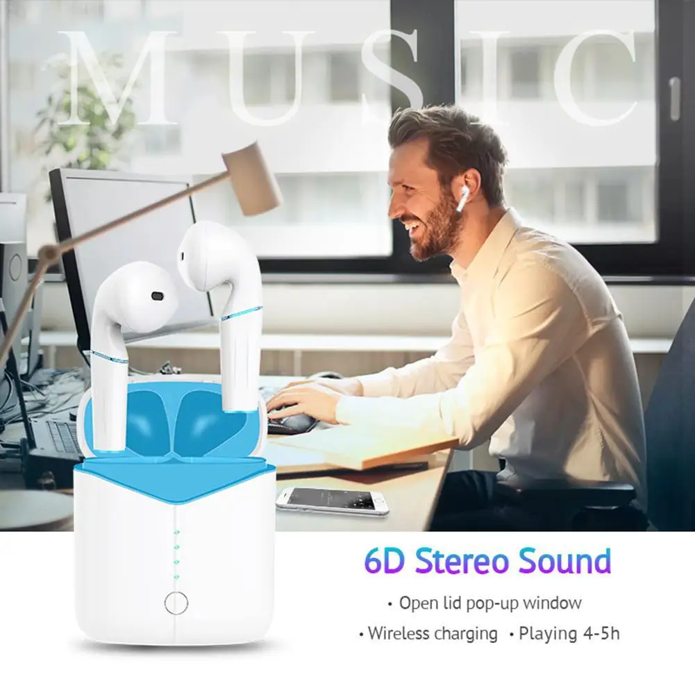 P20 TWS Bluetooth 5,0 беспроводные наушники супер бас гарнитура с беспроводной зарядкой для huawei iPhone D25