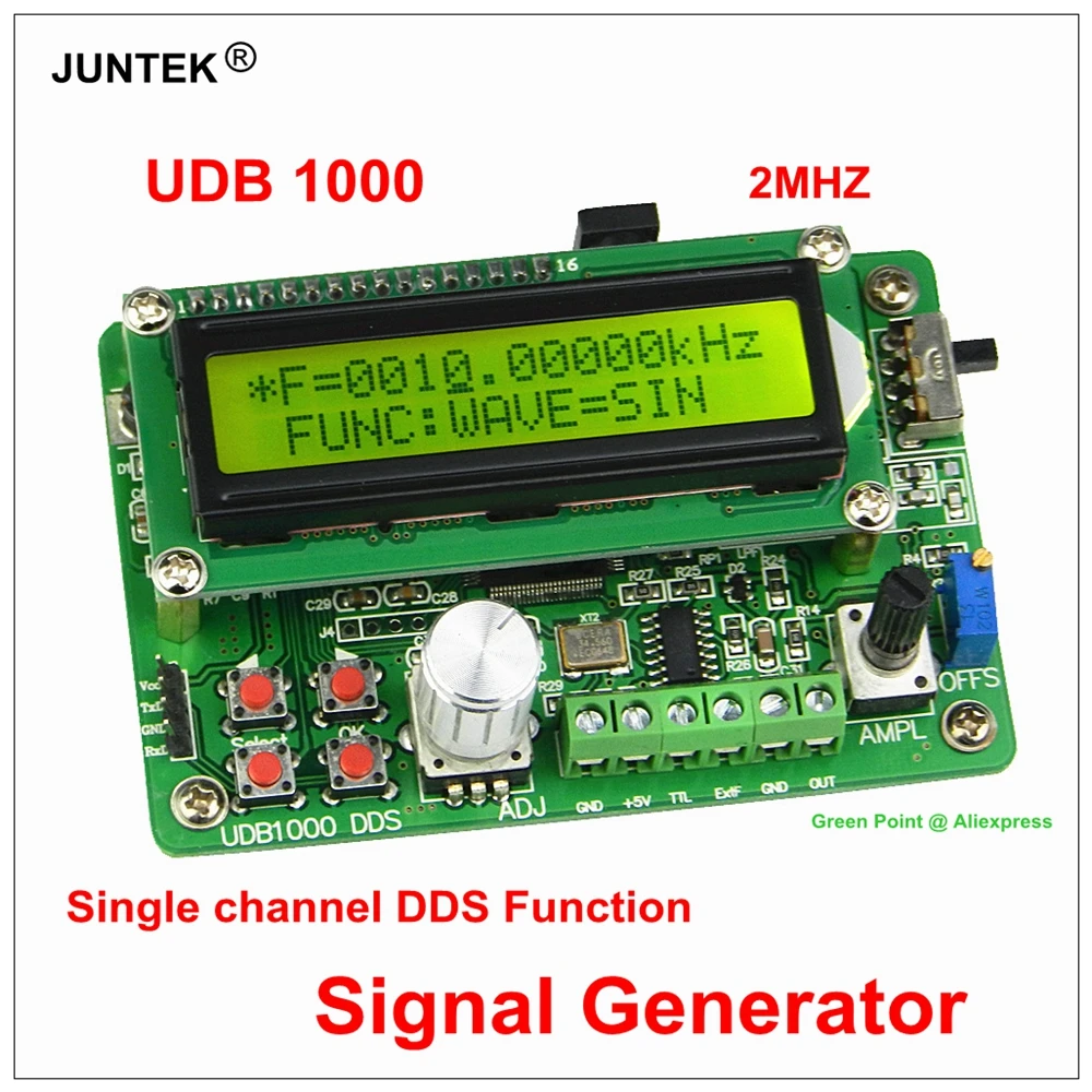 

JUNTEK UDB1000 2MHz Single channel DDS Function Signal Generator frequency meter Sweep counter