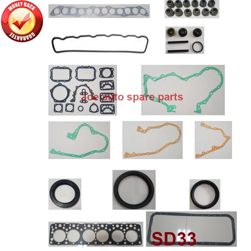 SD33 complete engine full gasket set kit for Nissan YF03 MF03 FD006