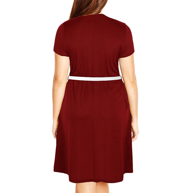 Летнее женское платье размера плюс, обхват груди 135 см, 5XL, 6XL, 7XL, 8XL, 9XL, женское платье черного, синего, красного цветов