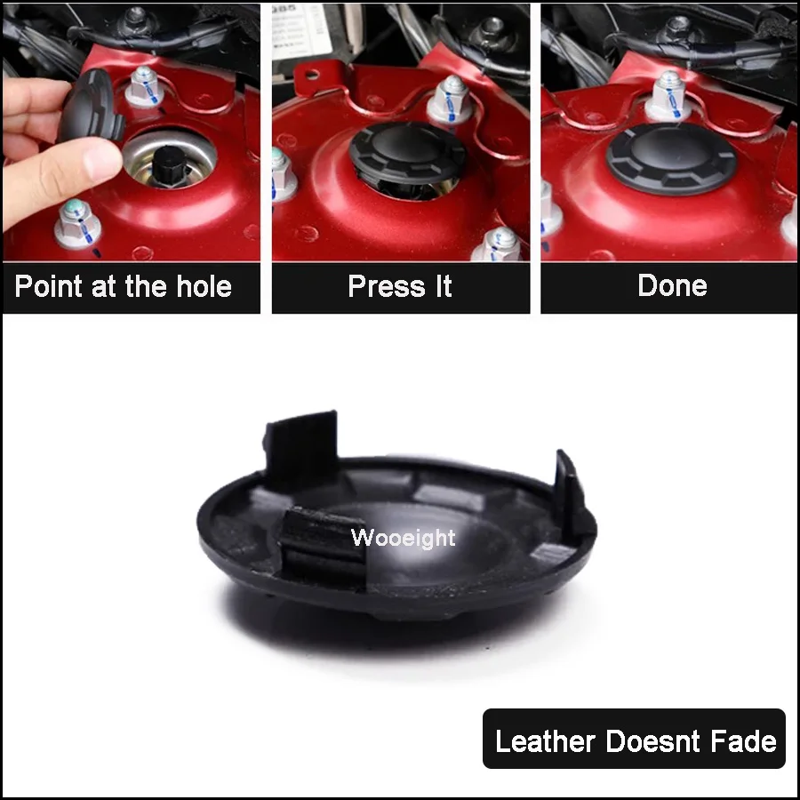 Wooeight 2Pcs ABS Shock Absorber Cover Dust Cap Decorative For Mazda 3 6 2016 2017 CX5 2016-2018 CX-5 CX-9 2017 (3)