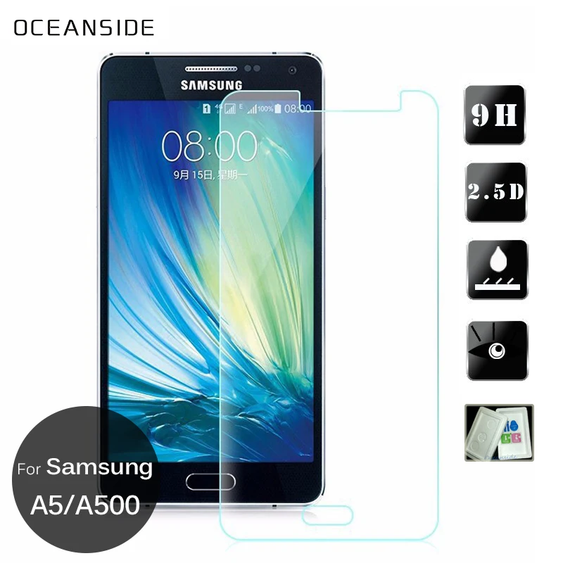 2 шт. для Samsung GALAXY A5 закаленное стекло Защита экрана 5 9h защитная пленка на 500F A500 A500F