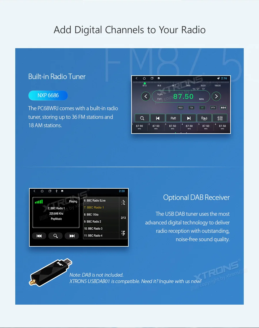 Perfect XTRONS 6.2" Android 8.1 Car Radio DVD Player RCA GPS Navigation for JEEP Commander Grand Cherokee DODGE Caliber Chrysler 10