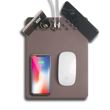 QI Беспроводной коврик для зарядки мыши Беспроводной Зарядное устройство хранения Мышь тормозных колодок шкала Мышь коврик для iphone 8 Plus X samsung Galaxy S8 S7