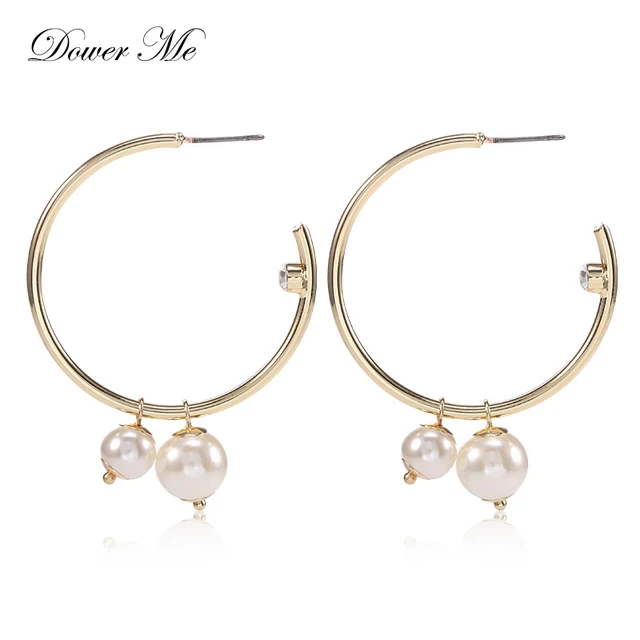 Dower Me Gold Hoop Earrings Trendy Fashion Large Circle Push Dower Me Gold Hoop Earrings Trendy Fashion Large Circle Push Back Hooped For