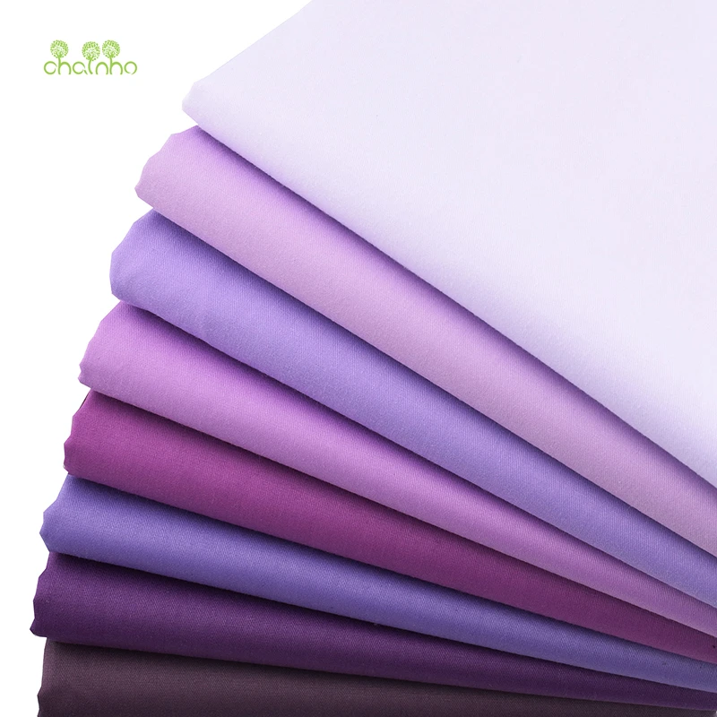 Chainho, tessuto in cotone Twill stampato, serie di colori viola, per trapuntatura fai-da-te cucito lenzuola per bambini e bambini, cuscino, materiale, mezzo metro