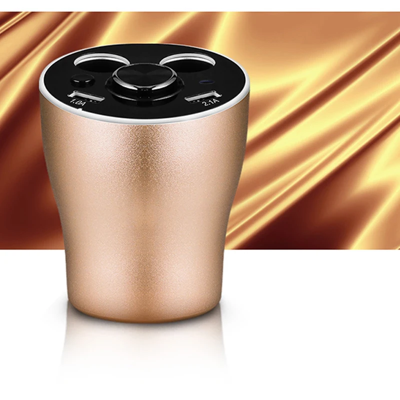 2USB dazzle цвет Авто Энергии Чашки с Wileless Наушников два Автомобильное Зарядное