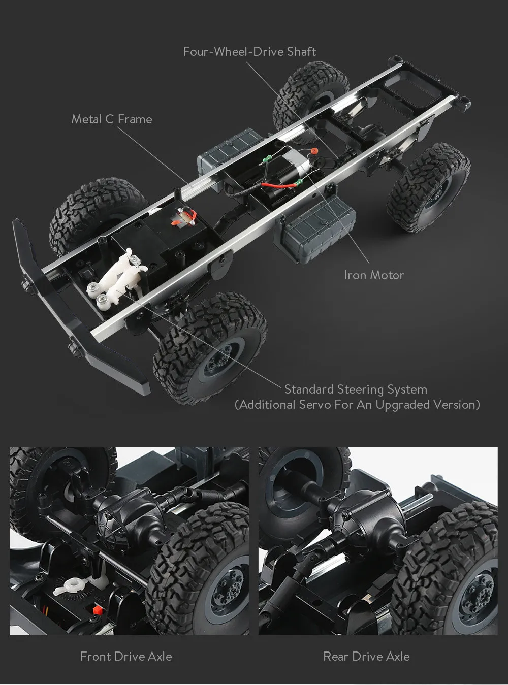 JJRC Q60 1:16 RC грузовик с дистанционным управлением 2,4G 6WD гусеничный внедорожный военный грузовик RTR игрушки для детей Радиоуправляемые светодиодные машины