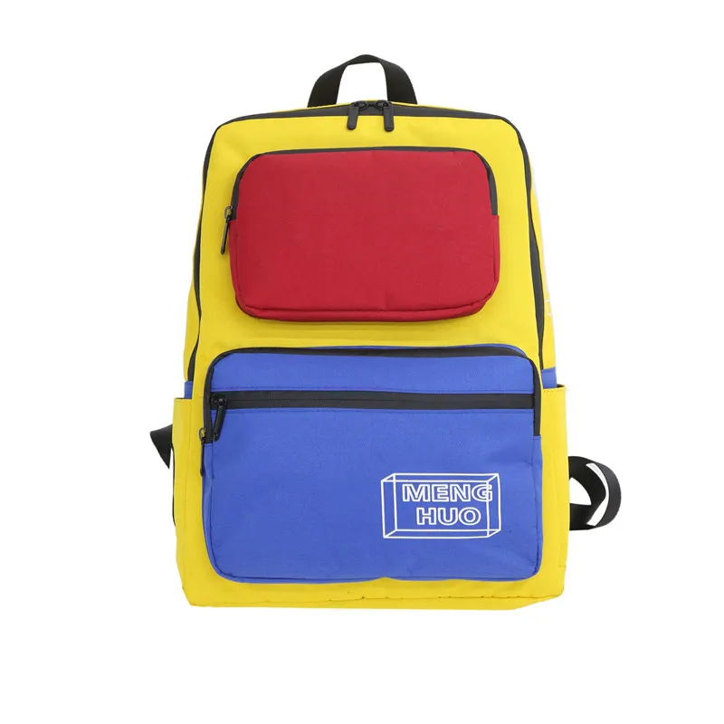 

Panelled Backpack Women Large Capacity School Backpack Bags For Girls 2018 Hit Color Backpack Unisex Shoulder Bag Mochilas