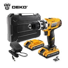 Deko GCD18DU2 18 В DC НОВЫЙ Дизайн мобильный Питание литий-ионный Батарея Аккумуляторная дрель-шуруповерт/Драйвер Мощность дрель Инструменты электрическая дрель