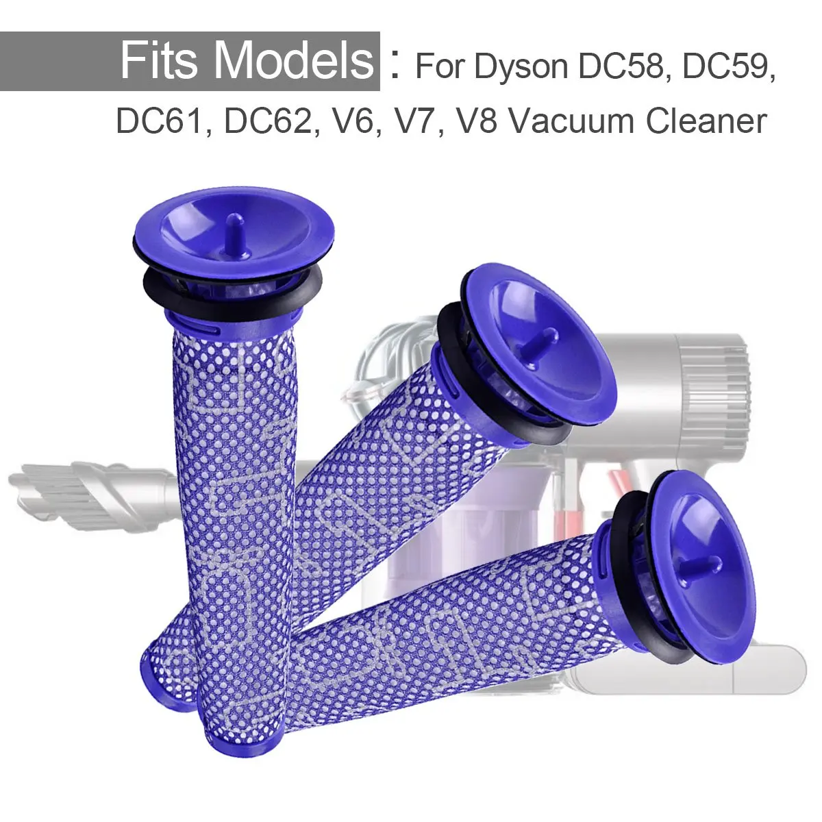 Сменный моющийся фильтр для пылесоса Dyson DC58 DC59 DC61 DC62 V6 V7 V8|Запчасти пылесоса| |