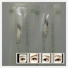 50 шт. Перманентный макияж бровей лезвия 17Pin иглы для 3D Перманентный макияж ручной работы ручка татуировки