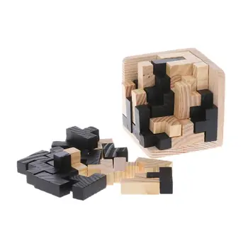 

Tetris Shape Puzzle 3D Wooden Toy Brain Teaser Geometric T Shape Matching Jigsaw Kids