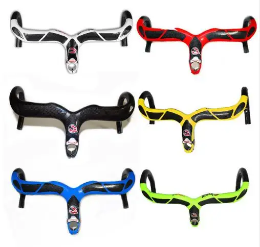 

Cinelli Ram Full Carbon Fiber Road Integrated Handlebar with Carbon Stem GPS holes carbon bicycle handlebar Free Shipping