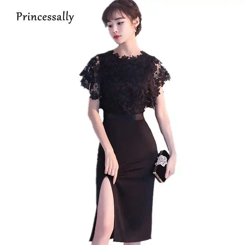 black lace tops for evening wear