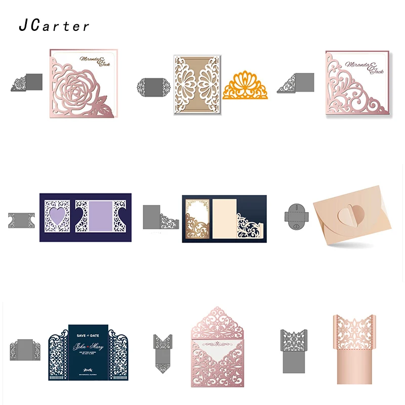 

JC Metal Cutting Dies 3D Craft Cut Die Stencil Greeting Card Envelope Lace Cover Frame Scrapbook Handmade Album Paper Decor Dies