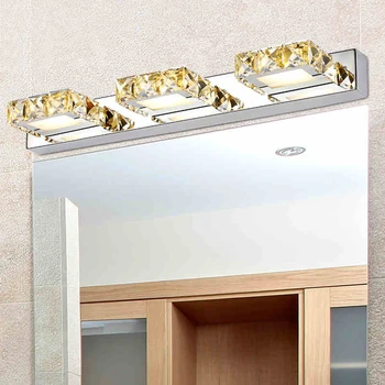 

1/2/3/4 Heads K9 Clear/Champagne Crystal Mirror Light Modern Led Wall Lamp Bathroom Light Applique Murale Luminaire Aplik Lamba
