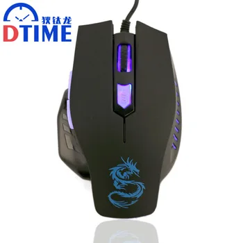DTIME brand PC usb gaming mouse laptops Led genius mouse in computer pc for Dota2 games World of tanks laser wheel Mice mause x7