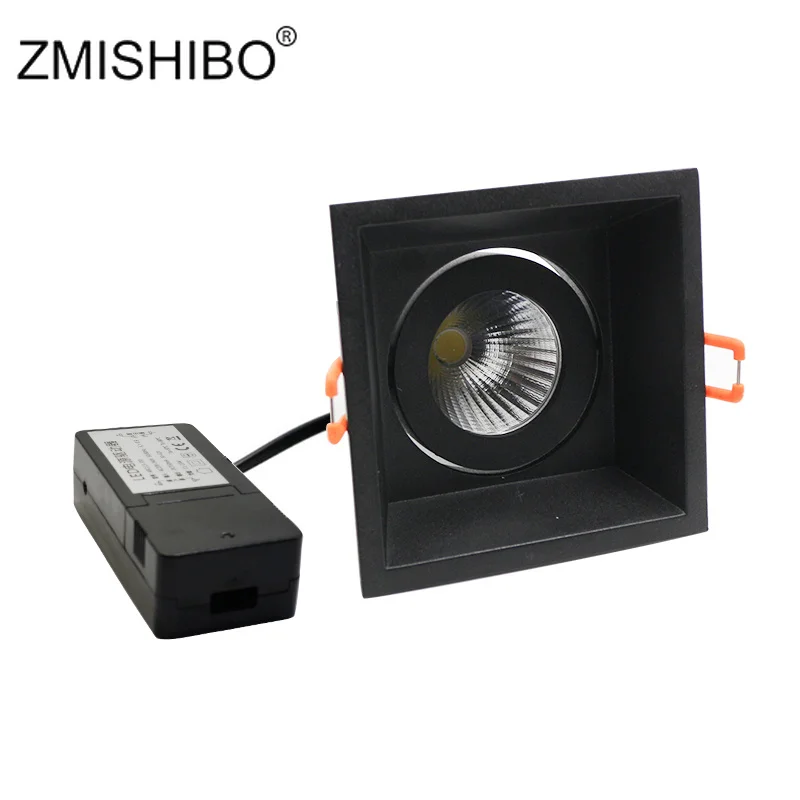 ZMISHIBO Aluminum Housing Downlights 90mm Cut Hole Angle Adjustable 5-15W 85-265V Dimmable Driver LED Recessed Ceiling Spot Lamp