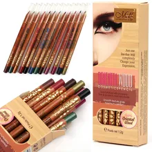 Beleza Endurecimento Lapis Maquiagem 12 Cores Beleza Sombra de Olho Delineador Lápis Maquiagem Cosméticos Set