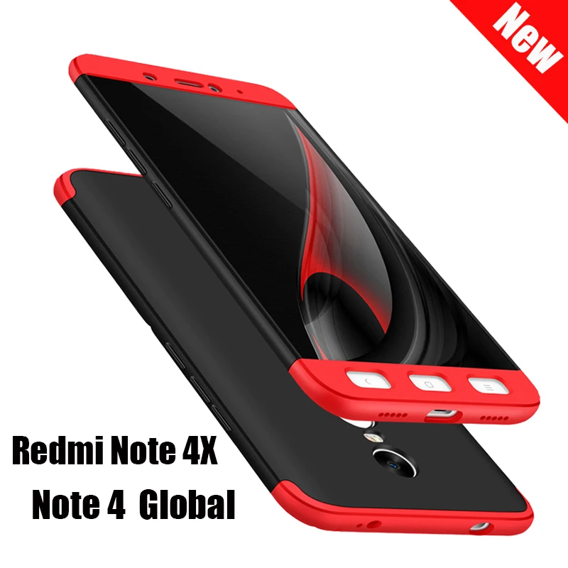 

3-in 1 Design Hard PC Case Redmi Note 4X Protection 360 Case Redmi Note 4X 16/32GB Back Cover Case Xiaomi Redmi Note 4 Global