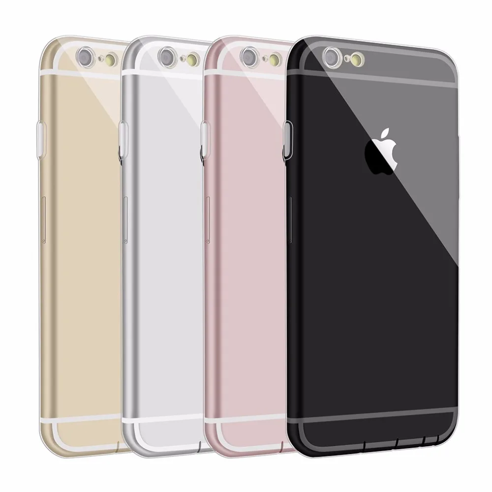 

Silicone Case For Iphone 6 6S S 5S 7 8 PLUS X XR XS MAX Thin Dustproof Clear Phone Bag Case Cover Soft TPU Coque For Iphone 6