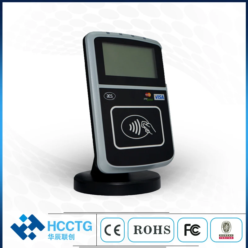 13,56 МГц USB+ RJ45 Интеллектуальный бесконтактный считыватель E-Banking и e-Payment с lcd+ SDK Kit-ACR123