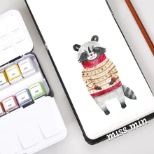 Matini Fine Line 300 г 24 страницы А6 смешанный хлопок древесная целлюлоза Акварельная Книга настольная дорожная сумка