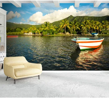 

Bacaz Mauritius Island Scenery Wallpaper Mural for Living Room 3D Photo Mural Wall paper Stickers Wall Art Decal