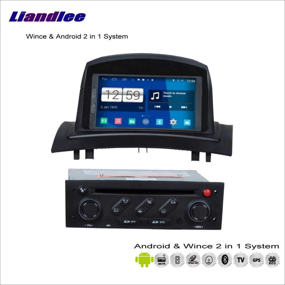 Excellent Liandlee Car Android Multimedia Stereo For Renault Megane II 2008~2010 Radio BT CD DVD Player GPS Nav Map Navigation Audio Video 2