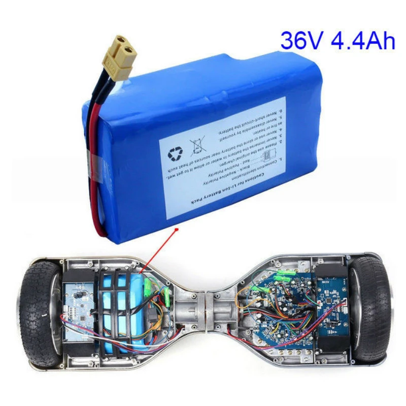 4-4Ah 36V Li-Ion Battery Replacement For for Self-balancing Fits 6.5'' 7'' 8'' (8)