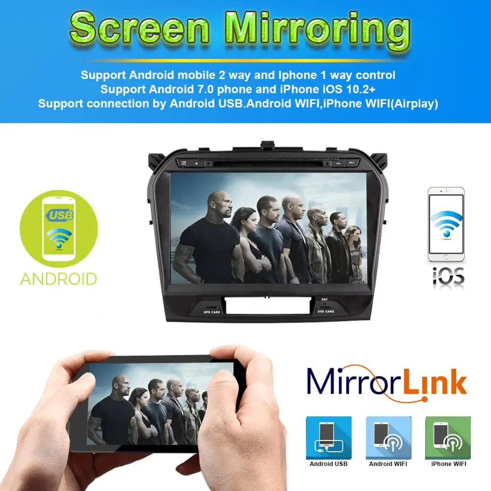 Flash Deal 10.2 Inch Android 8.0 Octa Core 4GB RAM Car Radio Stereo with GPS Navigation For Suzuki Grand Vitara 2015- Car Multimedia Player 7