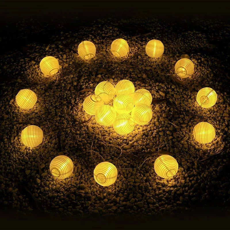 

20LED Solar Powered Garden Fairy Lights Chain Garland Lantern LED String Lights Ball Christmas Outdoor Garden Wedding Decoration