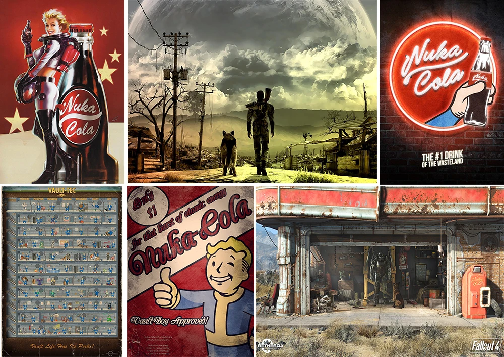 Fallout 3 4 постер четкое изображение настенные наклейки для украшения дома хорошее