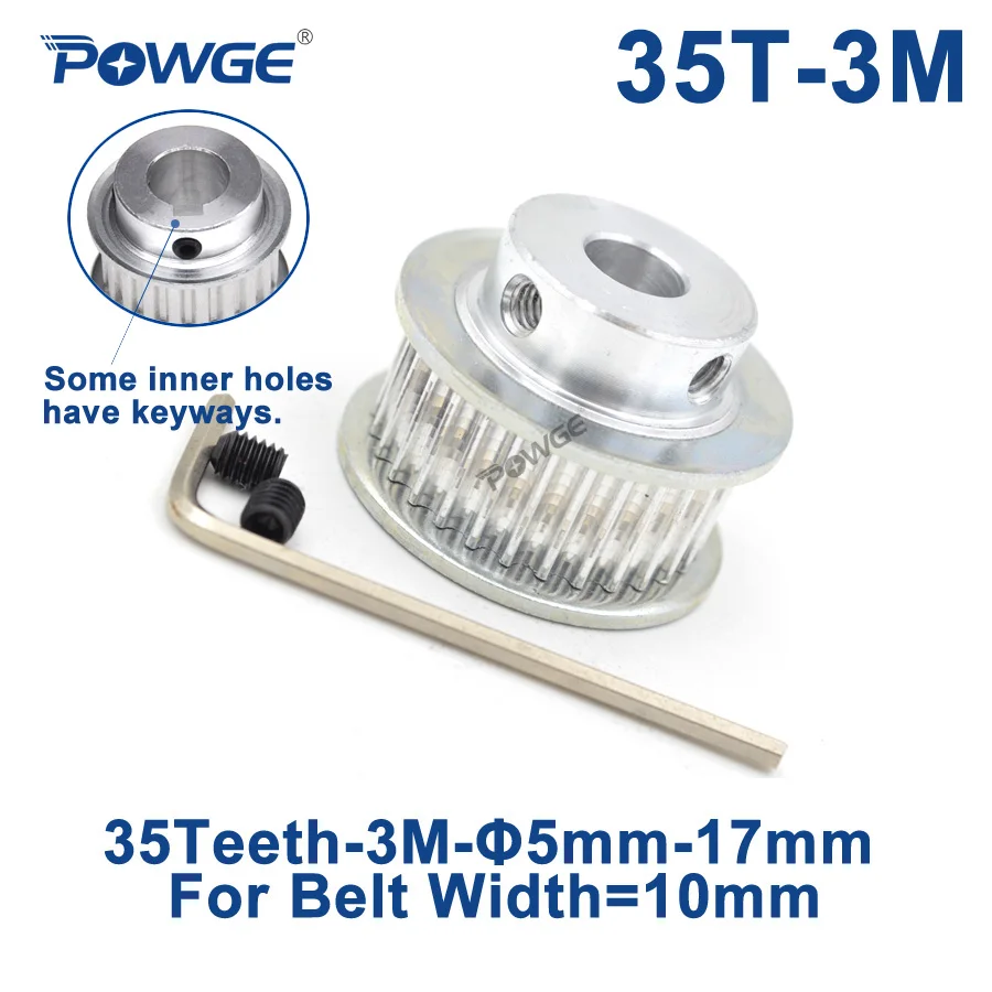 3M 3mm Pitch 16 Teeth Timing Belt Pulley 17mm Tooth wide 4 to 8mm Bore Select