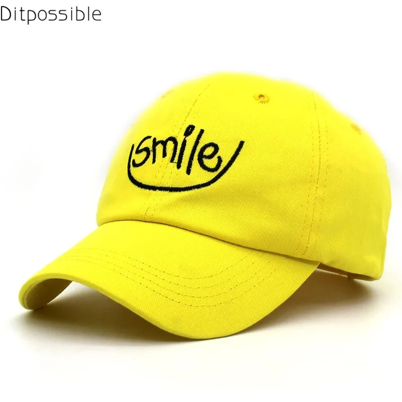 Мужские и женские повседневные бейсболки Кепка с надписью smile snapback спортивные