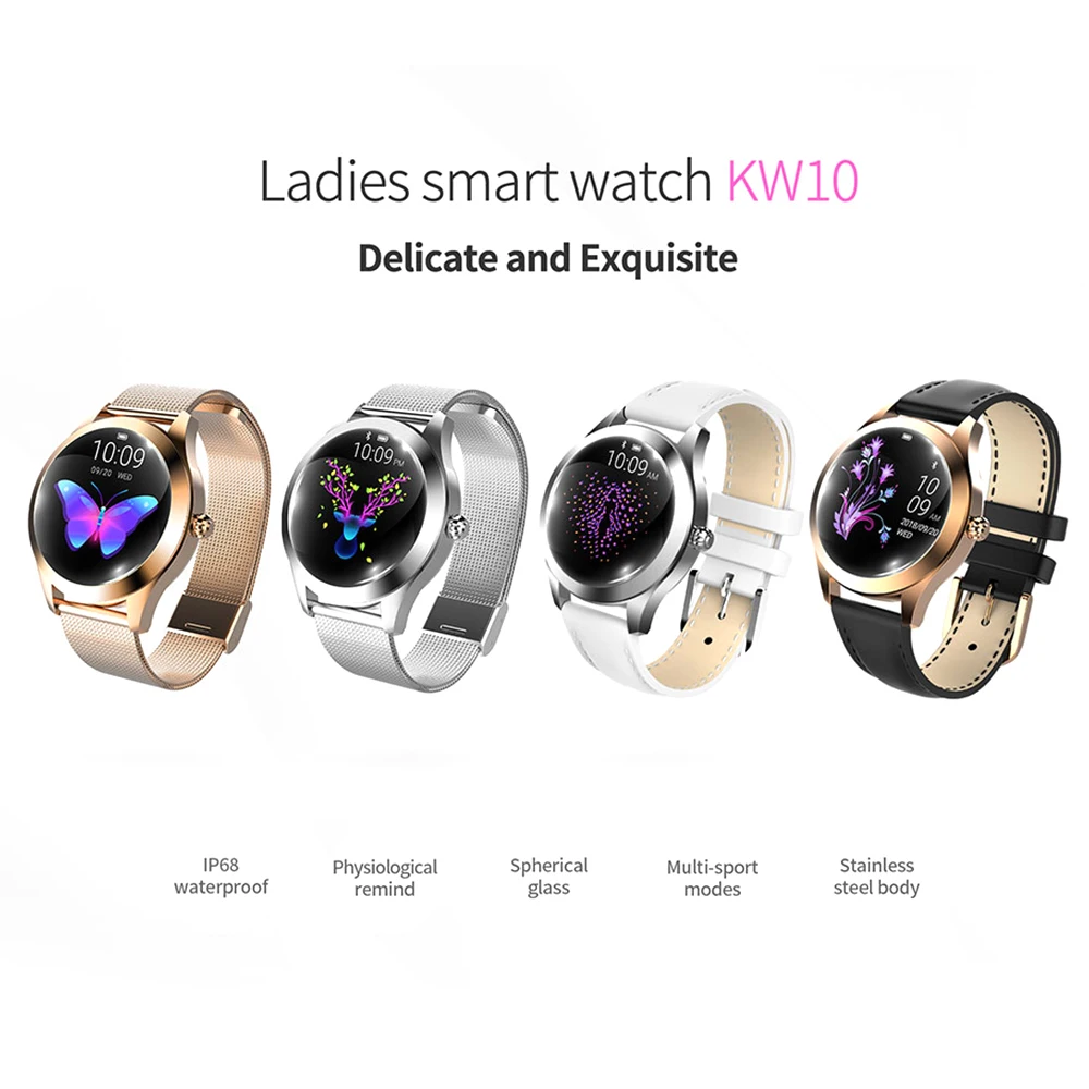 

Waterproof Smart Watch Women Heart Rate Monitoring Bluetooth Fitness Bracelet Smartwatch for Android IOS