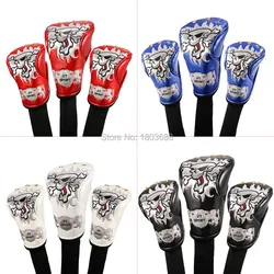 New 4Colors Skull Head Golf cover Headcover for Driver 3#Fairway Wood 5#Fairway Wood Golden Spots universal brand Free Shipping New 4Colors Skull Head Golf cover Headcover for Driver 3#Fairway Wood 5#Fairway Wood Golden Spots universal brand Free Shipping
