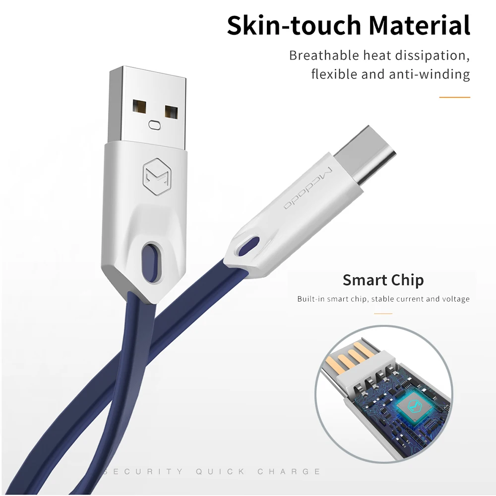 Зарядный кабель Mcdodo USB Type c для Xiaomi Mi6 быстрой зарядки и передачи данных Samsung Galaxy S8