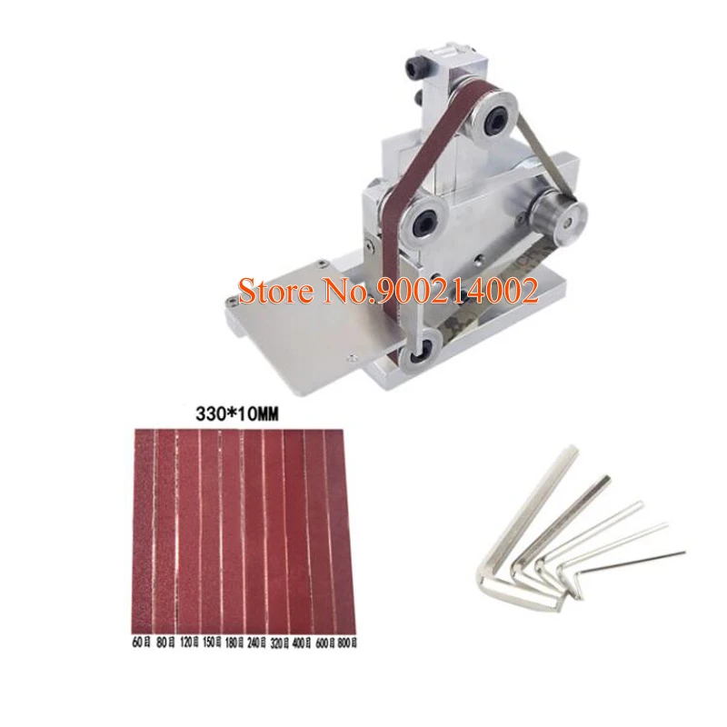 

DIY Mini Belt Sander Bench Mount Grinder Polishing Grinding Machine Desktop Electric Angle Grinder Tool 175*110*140mm