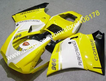 

For 748 916 996 998 1996-2002 96-02 Yellow white corse Motobike Motorcycle Fairing (Injection molding)