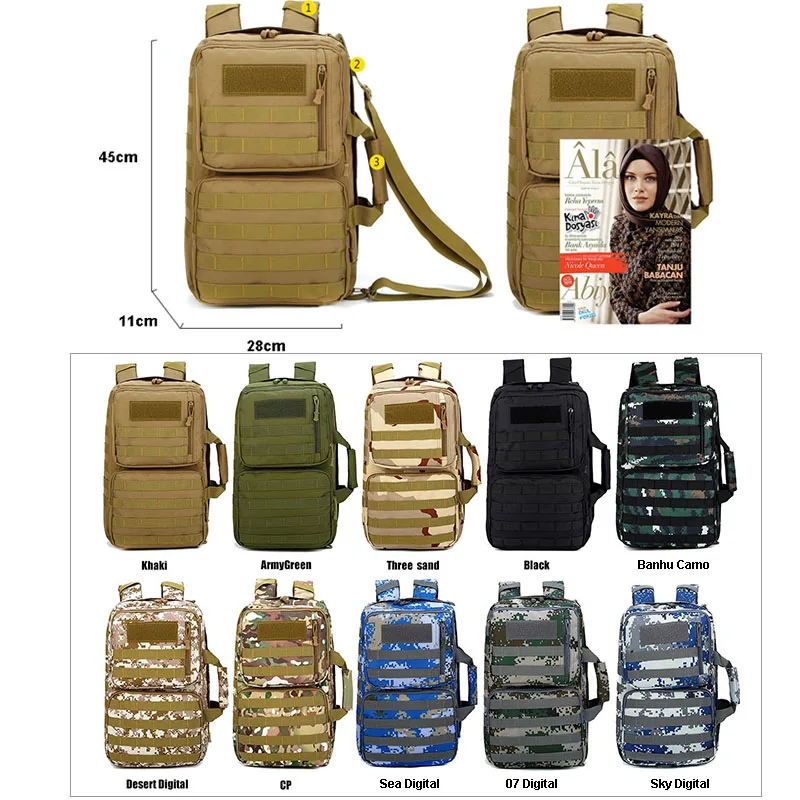 Туристические рюкзаки с системой Molle военные нейлоновые тактические сумки на