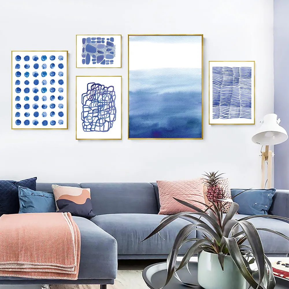 Paintings Modern Abstract Painting Canvas Landscape Poster Nordic Art Wall Pictures Living Room Poster Mountains Unframed