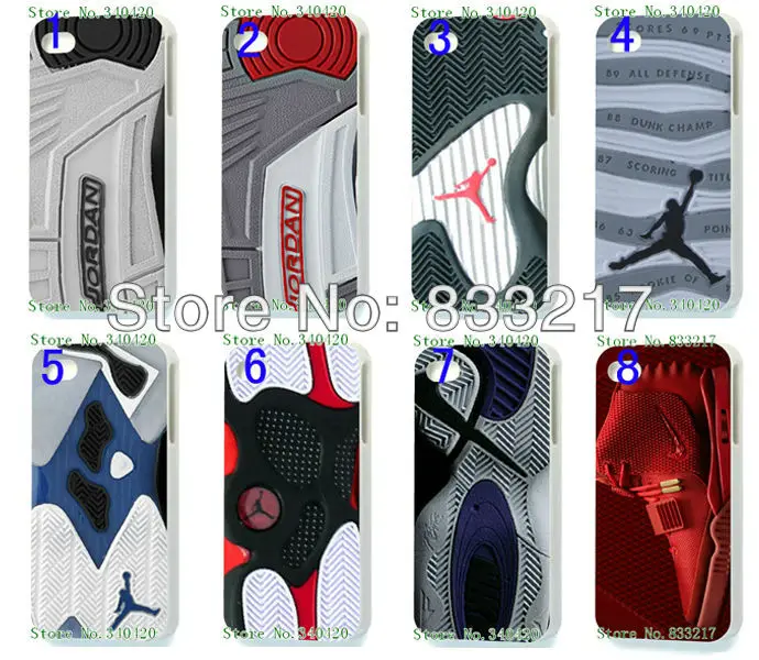Hot 8pcs/lots wholesale Jordan sole shoes bottom hard white case cover
