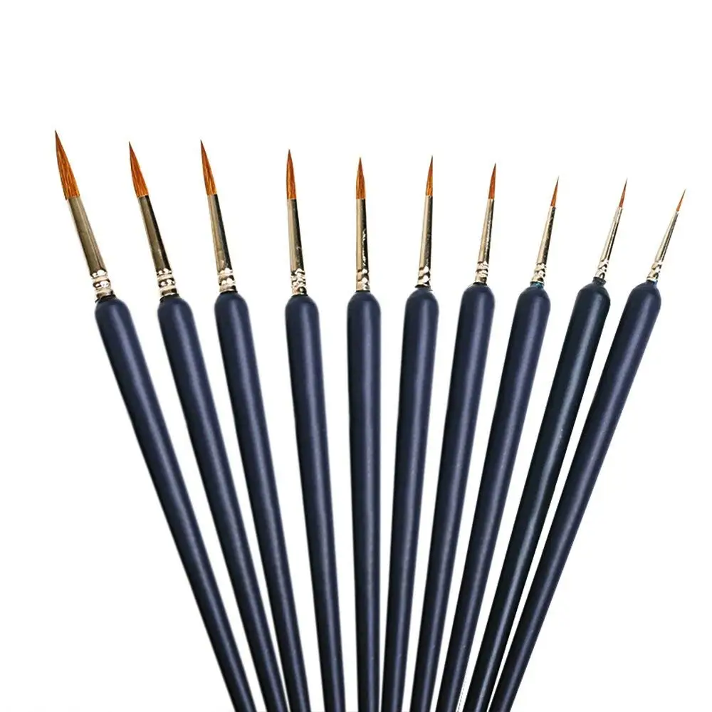

Round Pointed Tip Paint Brushes, Fine Tip Paintbrush Set for Acrylic Painting (10 Pieces Set)