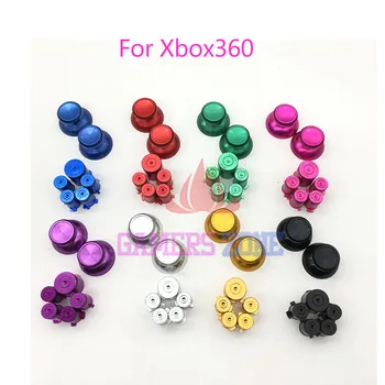 

4sets For Xbox 360 Controllers Aluminum ABXY & Guide Bullet Buttons & Thumbsticks