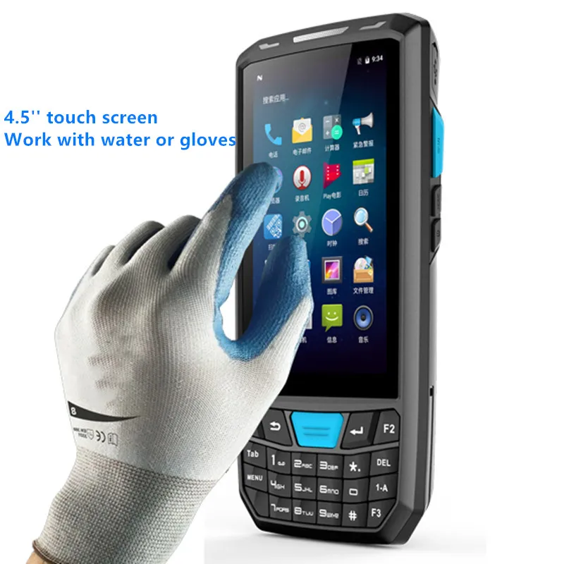 PDA الباركود ماسح ضوئي أندرويد 4.5 'اللمس شاشة جرد مستودع البيانات جامع NFC PDA 1D 2D قارئ شفرة التّعرّف PDA الباركود ماسح ضوئي أندرويد 4.5 'اللمس شاشة جرد مستودع البيانات جامع NFC PDA 1D 2D قارئ شفرة التّعرّف