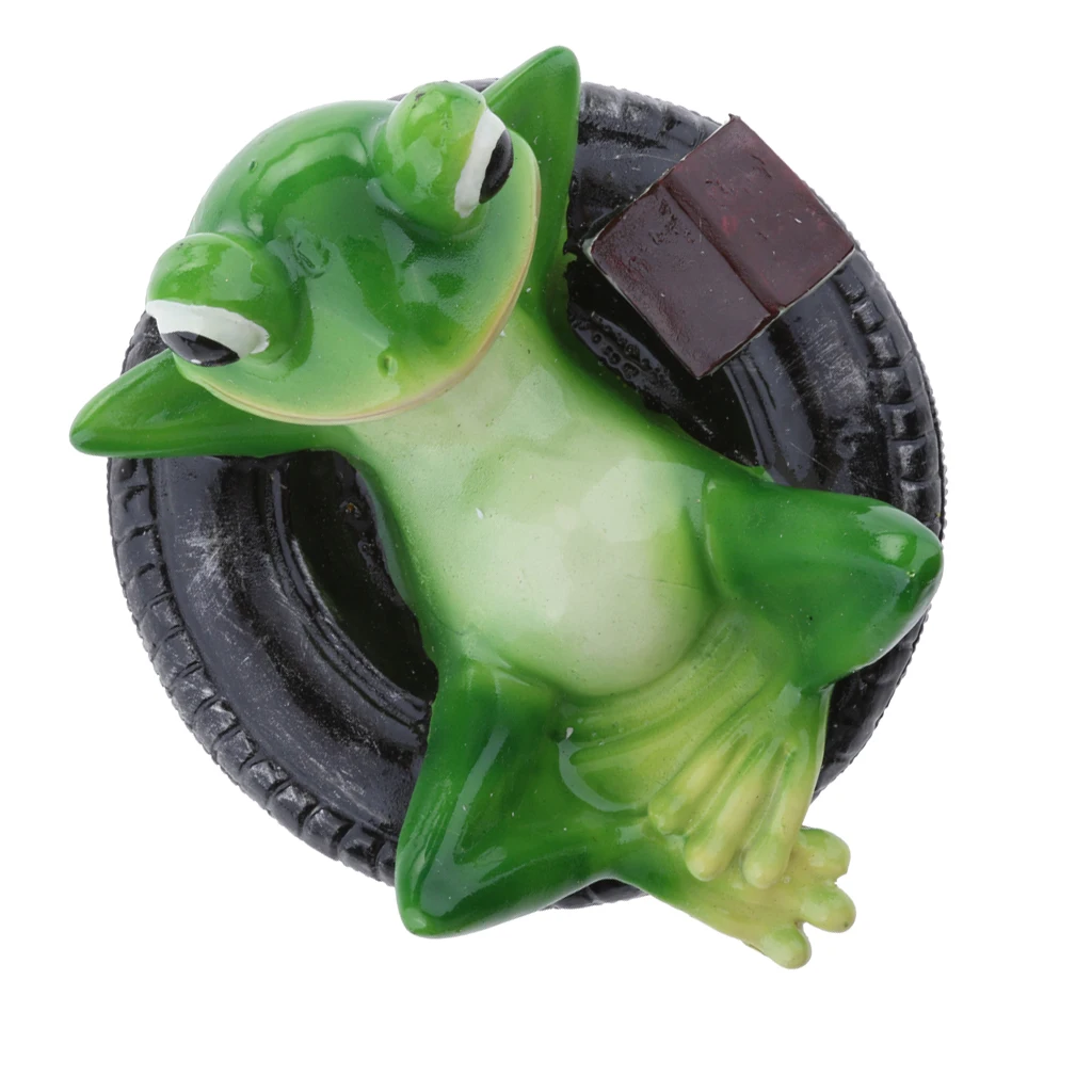 Floating Frog Garden Statue Figurines Resin Patio Lawn Yard Indoor Outdoor Decor Ornaments, Realistic Garden Pond Decor