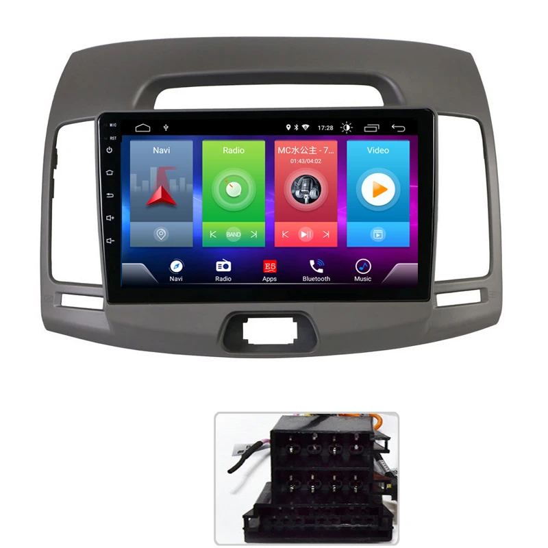 Cheap Full Touch Car Android 8.1 Radio Player For HYUNDAI Elantra 2008-2010 Vehicle GPS Navigation Video Multimedia Built In Bluetooth 4