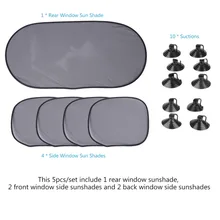 Горячая 5 шт./компл. Универсальный Автомобильный солнцезащитный тент для автомобиля заднее боковое окно Солнцезащитная шторка Автомобильная козырек УФ Защита блока с 10 сукциями